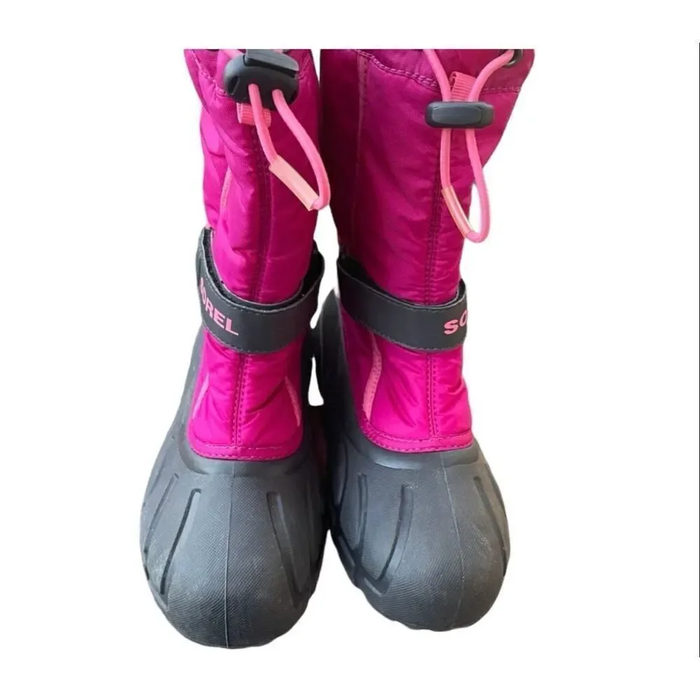 Sorel Big Kids Size 4 Flurry Boots Blooming Pink Winter Snow Waterproof Thermal